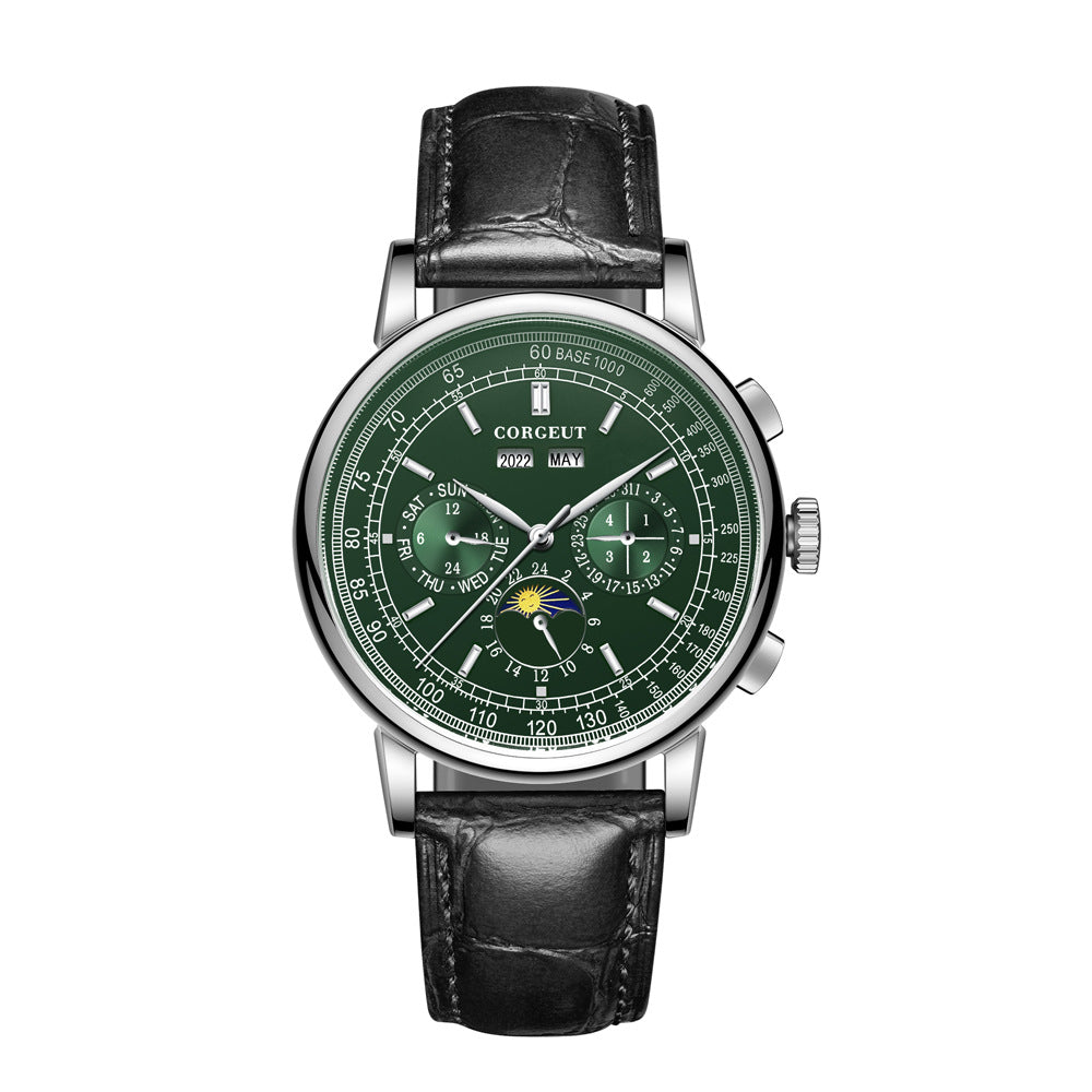 Montre d'affaires mécanique automatique pour hommes