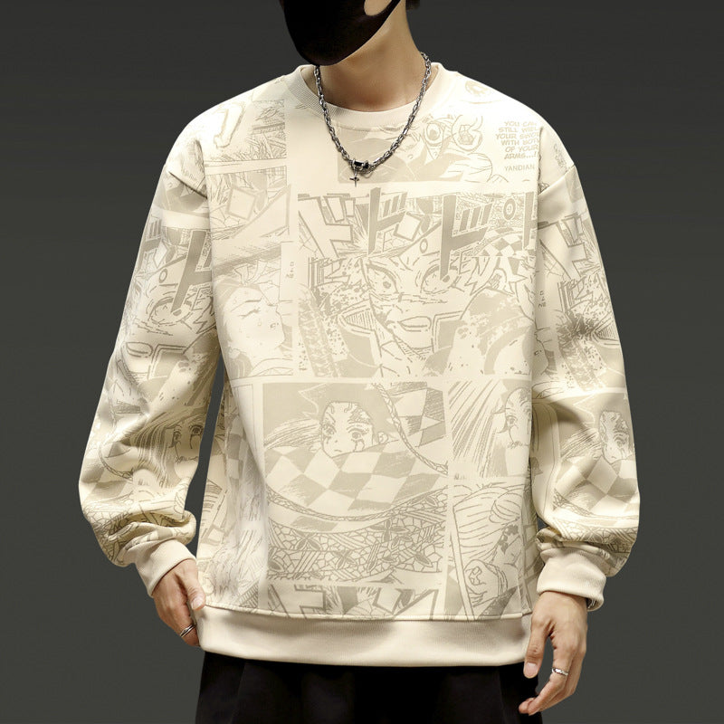 Style américain Vintage Hommes Raglan manches longues Top