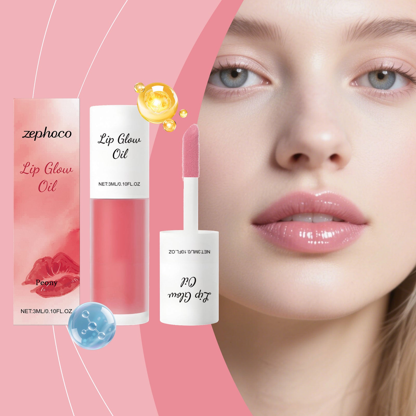 Hydratant Lip Gloss Oil Peony