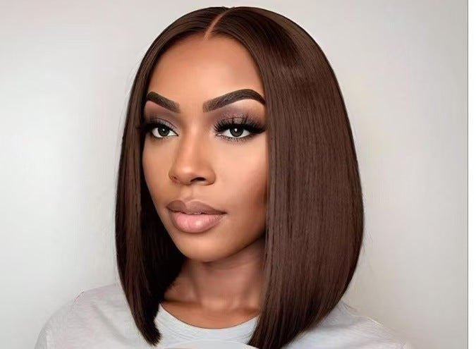 Women High Temperature Silk Short Straight Wig