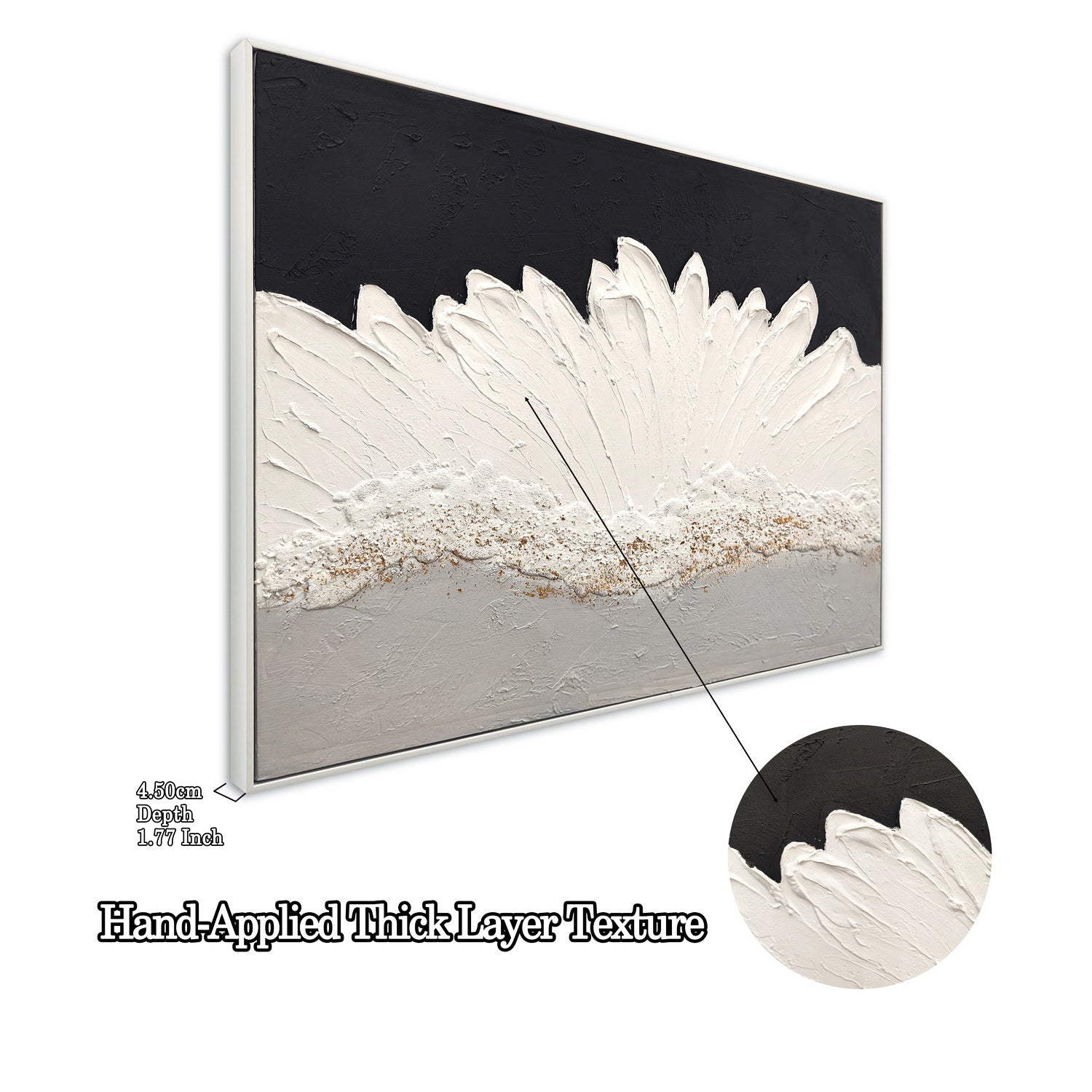 28x40 Art mural abstrait encadré