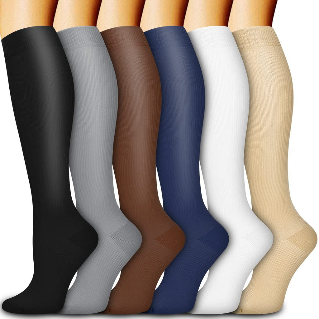 Fitness extérieur Courir Exercice Pression Cyclisme Long Tube Chaussettes de compression