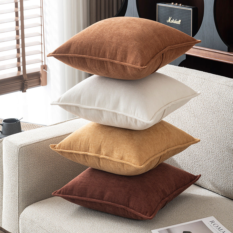 Haut-de-gamme Chenille Oreiller Salon Canapé Coussin en peluche tissu Bolster
