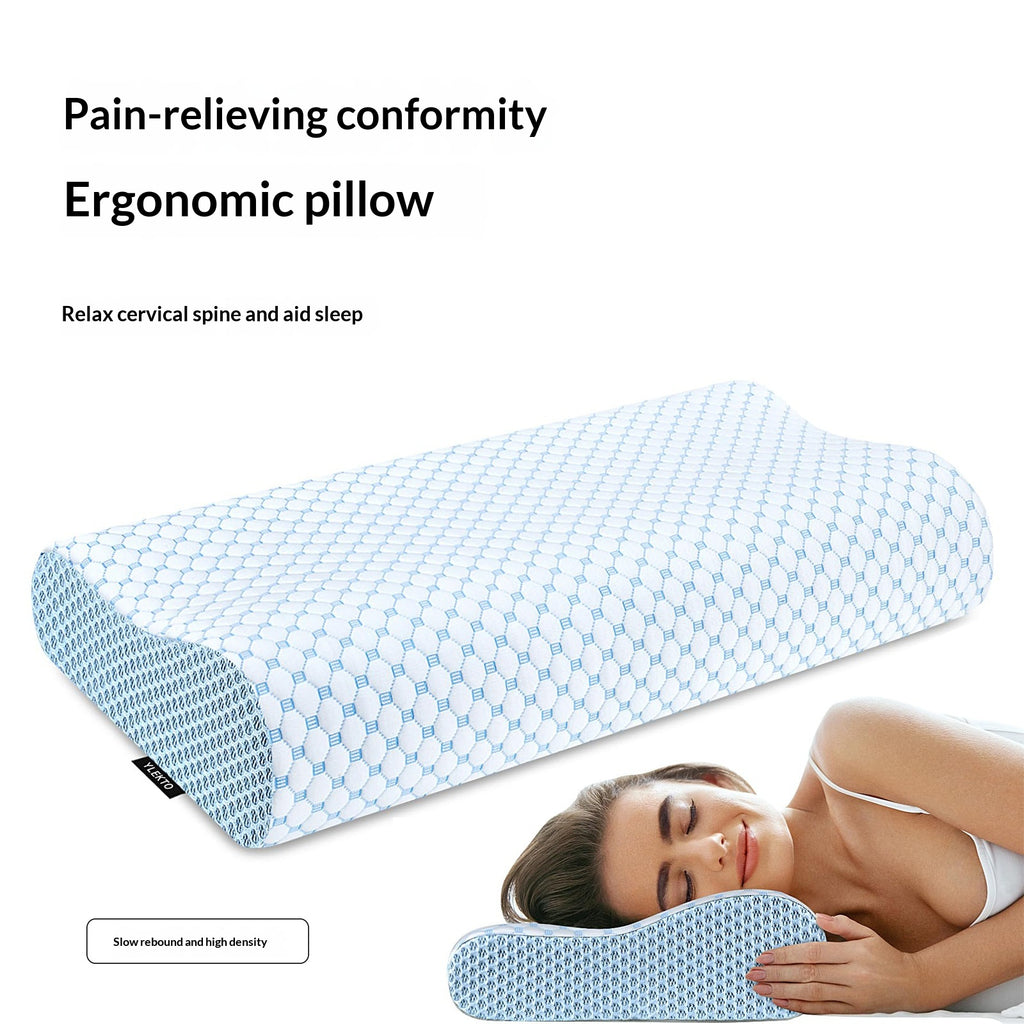 Slow rebound zero pressure memory foam pillow