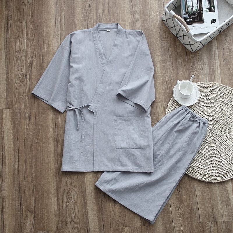 Pyjamas à manches courtes pour hommes japonais Kimono