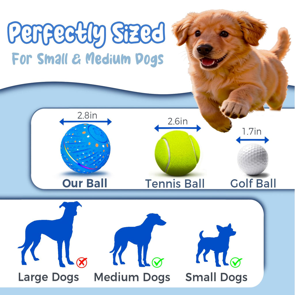 Ballon de chien interactif Mouvement automatique activé 3 modes Mouvement activé Rolling & Bouncin