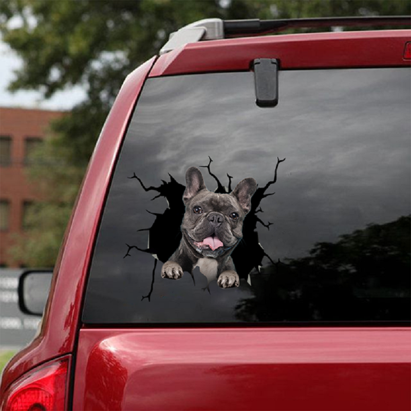 Mur animal Toutes sortes de Puppy Creative Trou de voiture cassé stickers électrostatique fenêtre