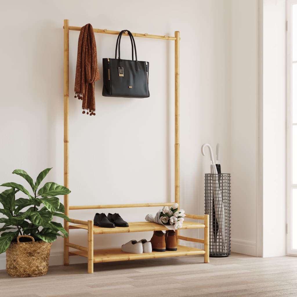 Sac de vêtements avec étagères 103x40x183 cm Bamboo