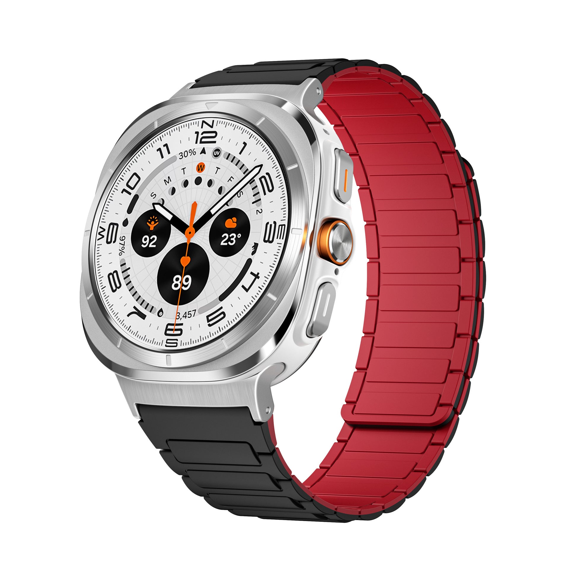 Bracelet de montre magnétique bicolore en silicone