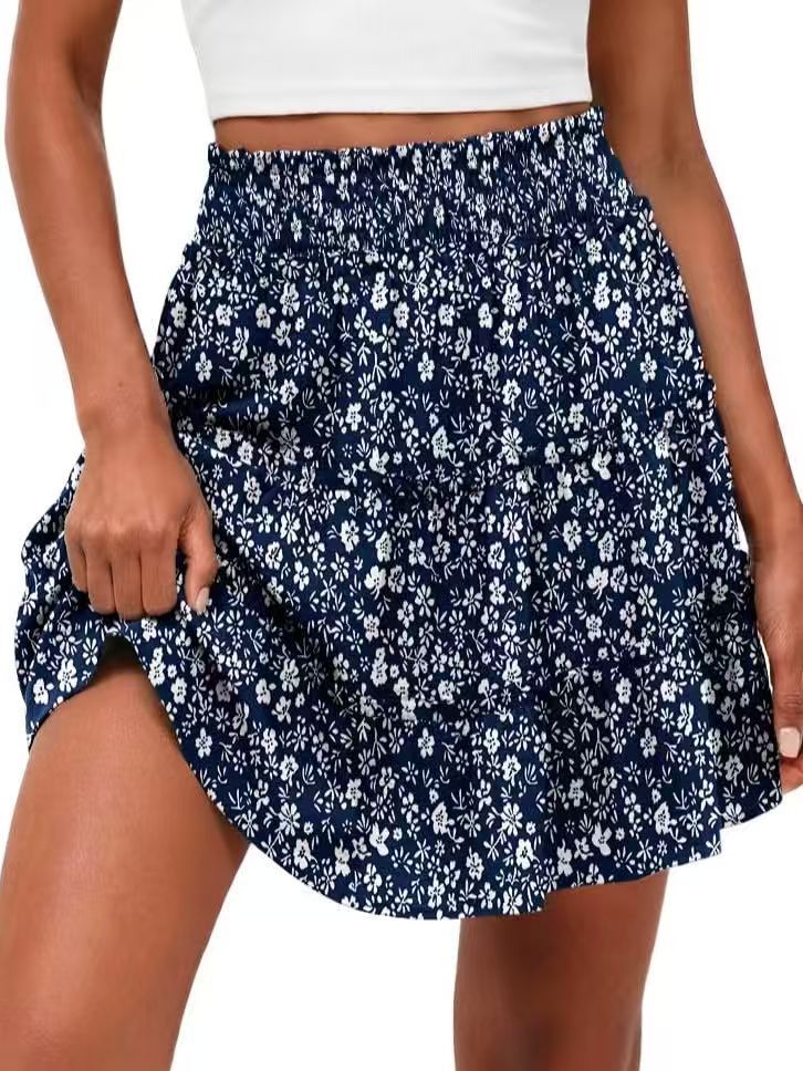 Femmes Casual High-Wisted Ruffled Multi-couche Mini Jupe