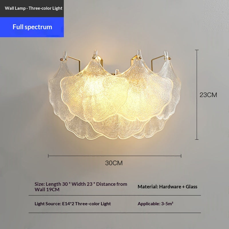 Lampe murale de style français de chambre à coucher de luxe léger