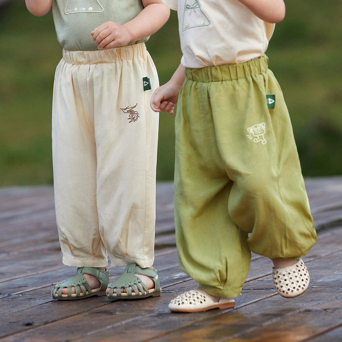 Enfants Mousquito-Proof Pantalons Pantalons en couleur solide Pantalons occasionnels