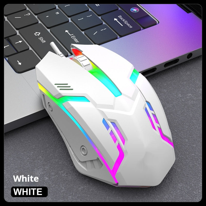 E-sports Poidsed Wired Mouse USB Laptop Game Grande souris