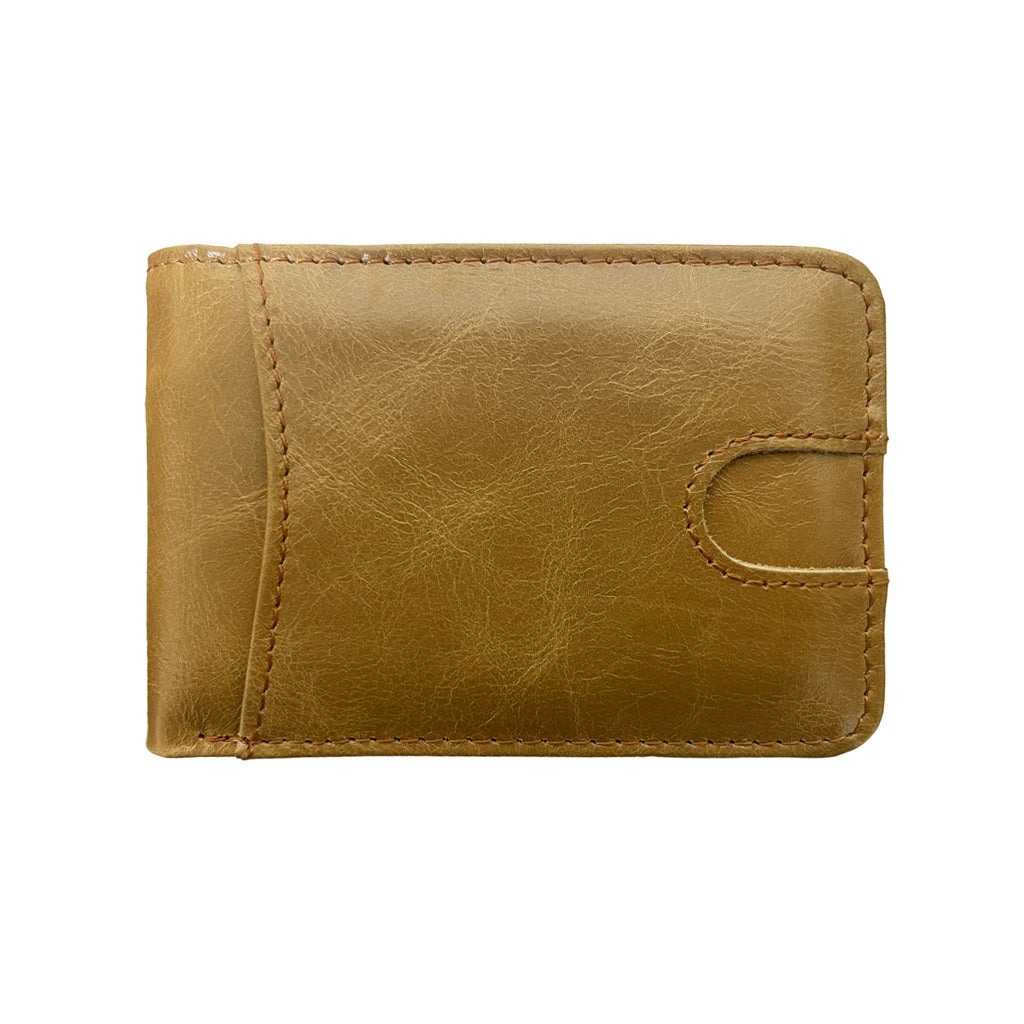 Oil-cracked leather card holder