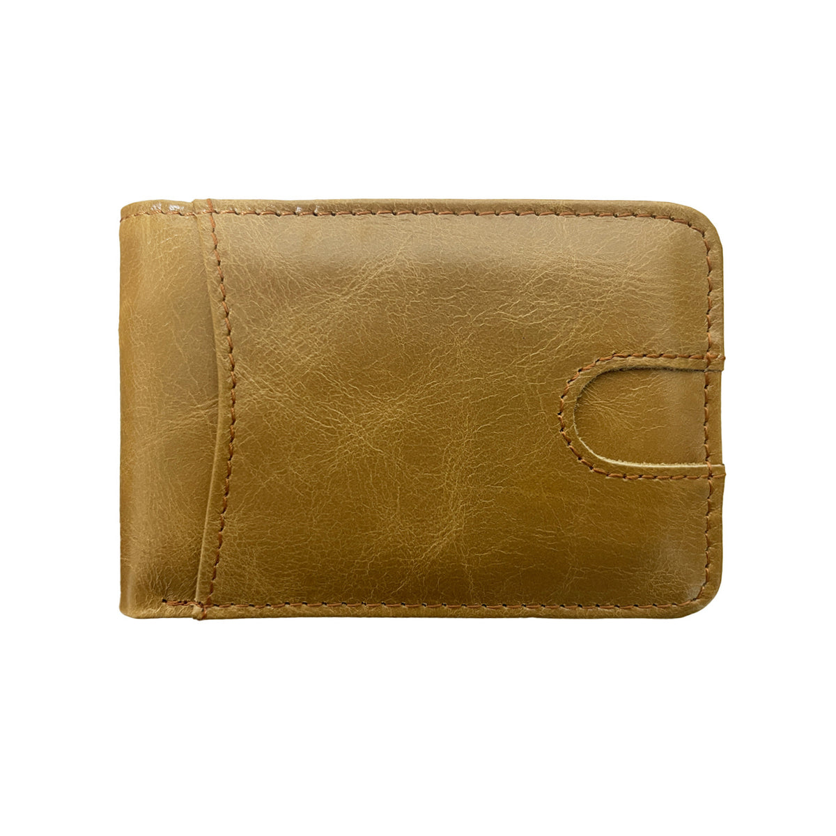 Oil-cracked leather card holder