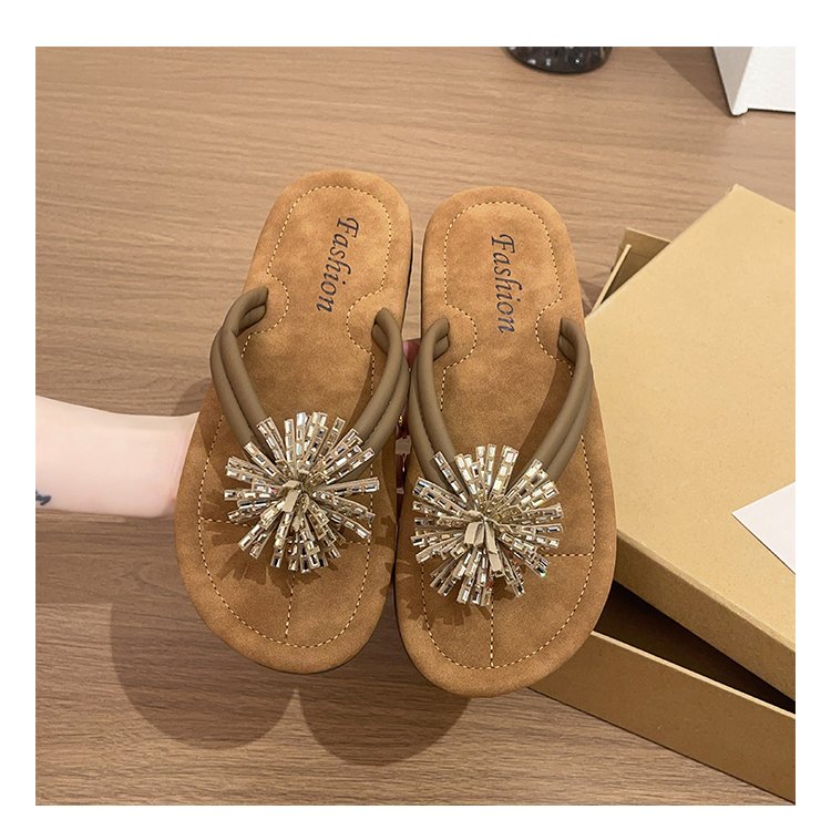 Femmes Flat Thong Flip Flops Summer Outdoor Wear Arrivée High End Clip Toe Slippers Casual