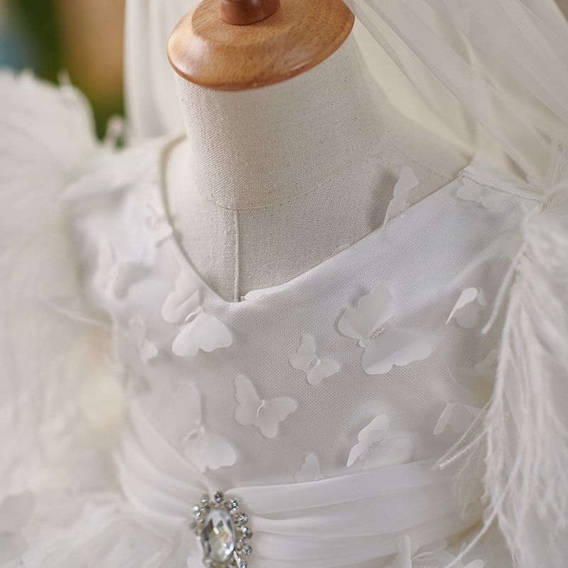 Robe de fille Princesse blanc polyester fibre