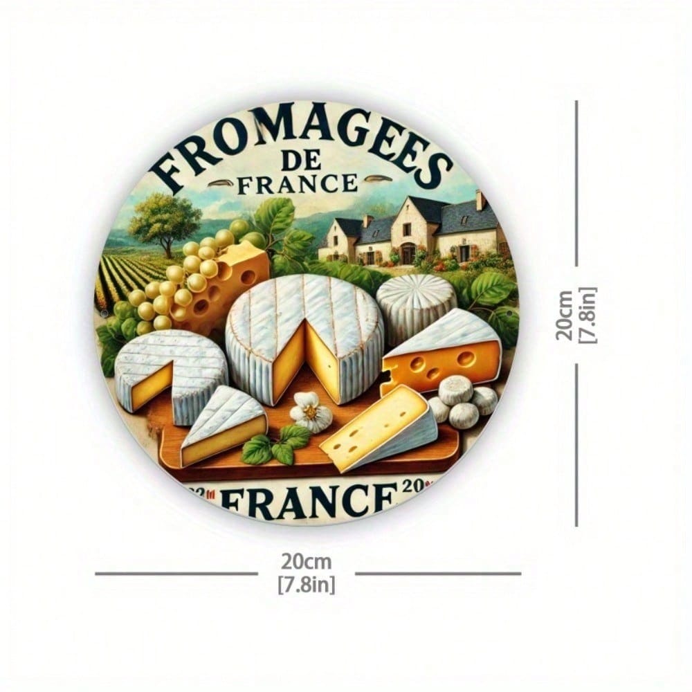 Ancienne enseigne d'étain fromage français
