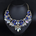 Collier de fleurs en alliage de diamant pour les femmes