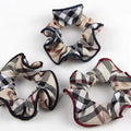 Simple Tissu Plaid Classique Grande Anneau de Cheveux Intestine I
