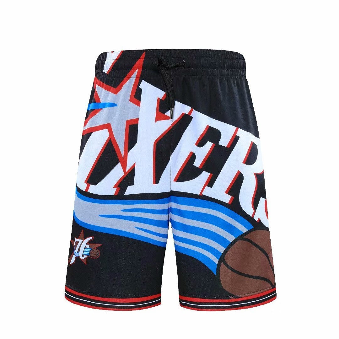 Basketball rétro de 76 personnes en plein air Sports Plage Casual Loose Respirant Trendy Fas