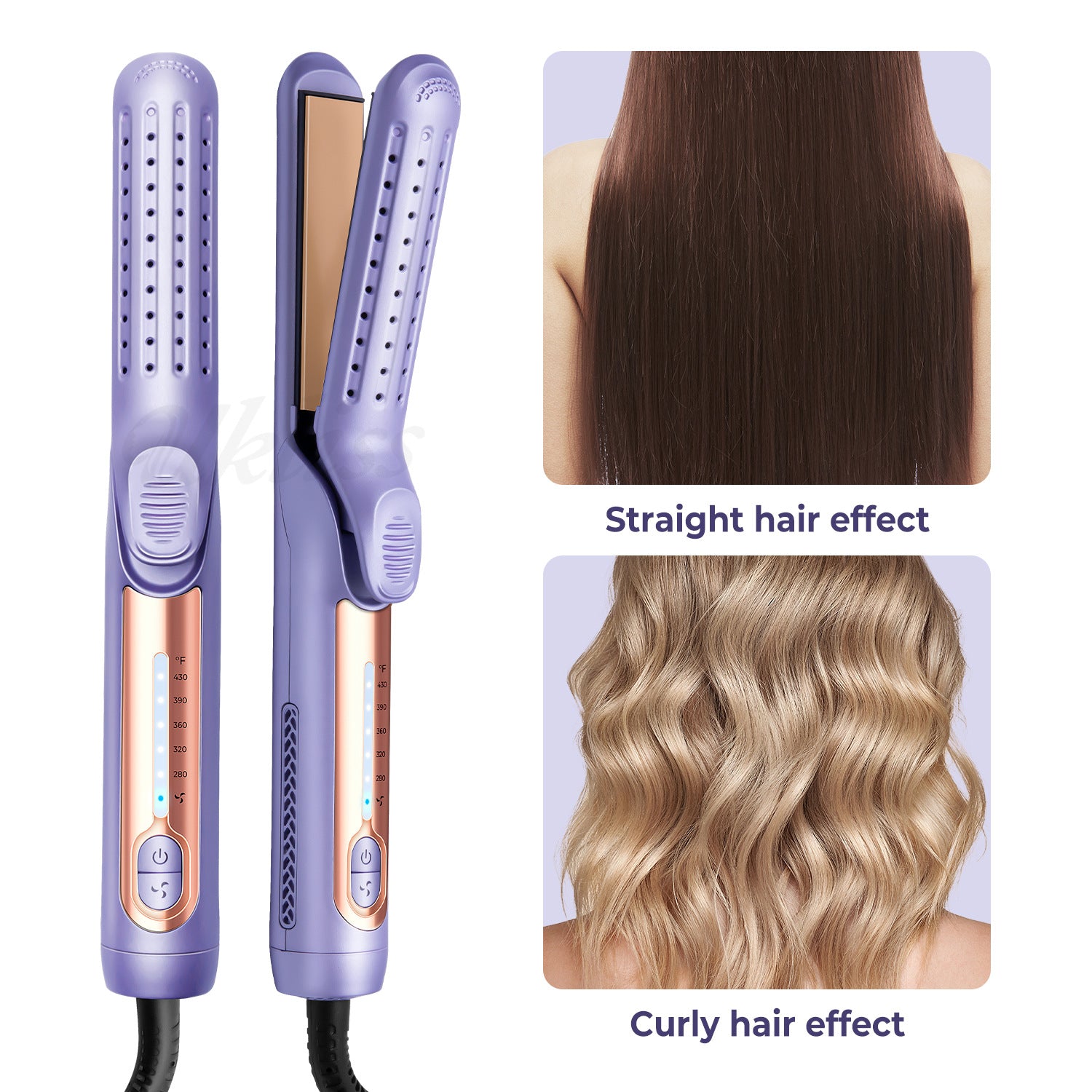Lève-cheveux à chauffage rapide avec des paramètres frais et d'air