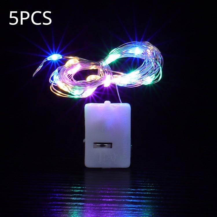 LED Petite boîte carrée Batterie alimentée par des lumières à chaînes ambiantes colorées