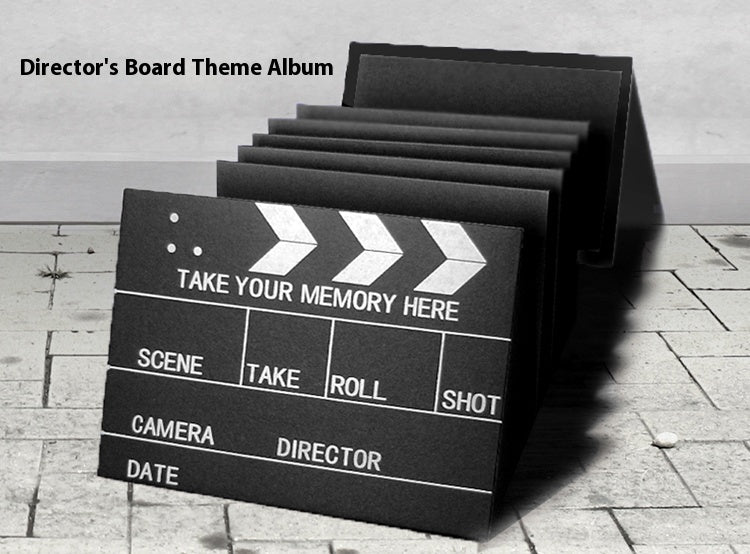 Film Guide Board Adhésif pliant Thème cadeau créatif Bricolage Album fait main Fin