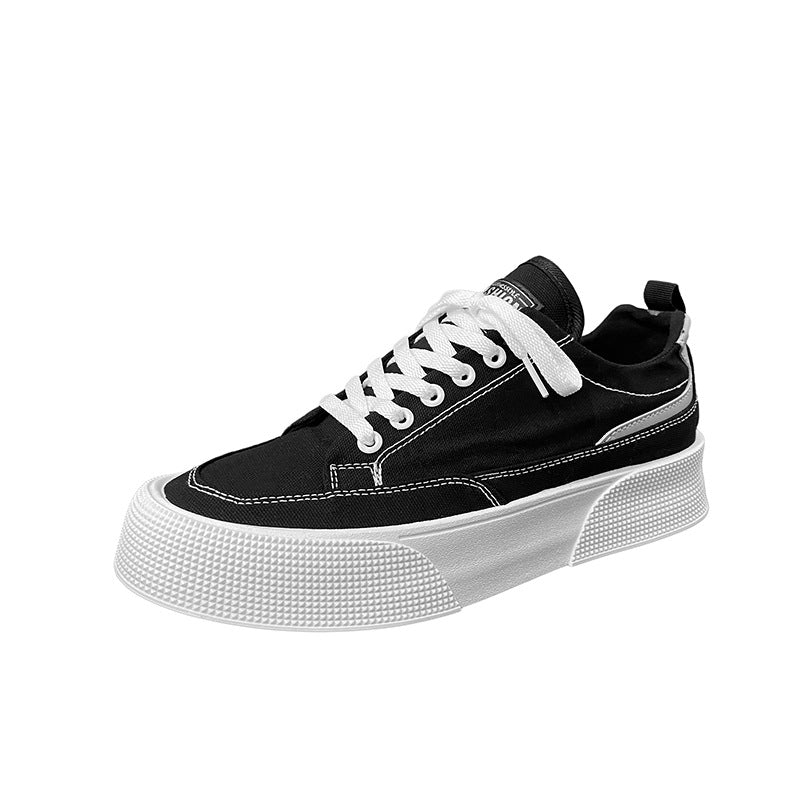 Toile respirant haut bas plate-forme hommes Casual Sneakers