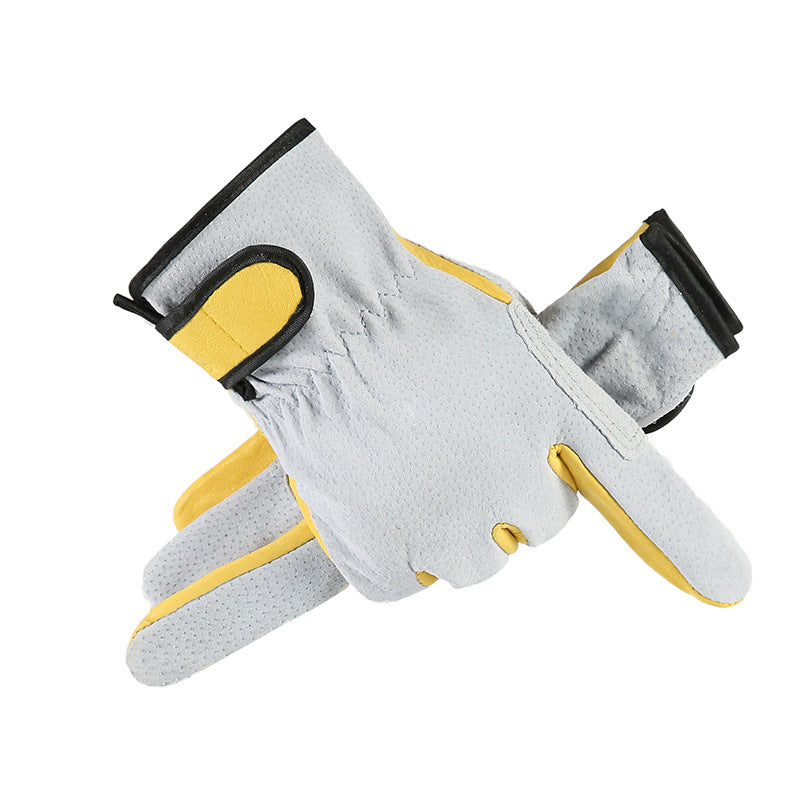 Gants de soudure Arc-Selder Soudage de travail court Protection du travail Gants en cuir