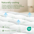 Solution de sommeil Topper matelas ultra doux taille Reine - Rayon dérivé de l'oreiller en bambou