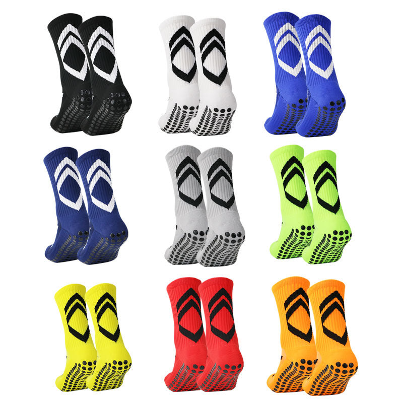 Chaussettes de sport antidérapantes épaissies de football moyen