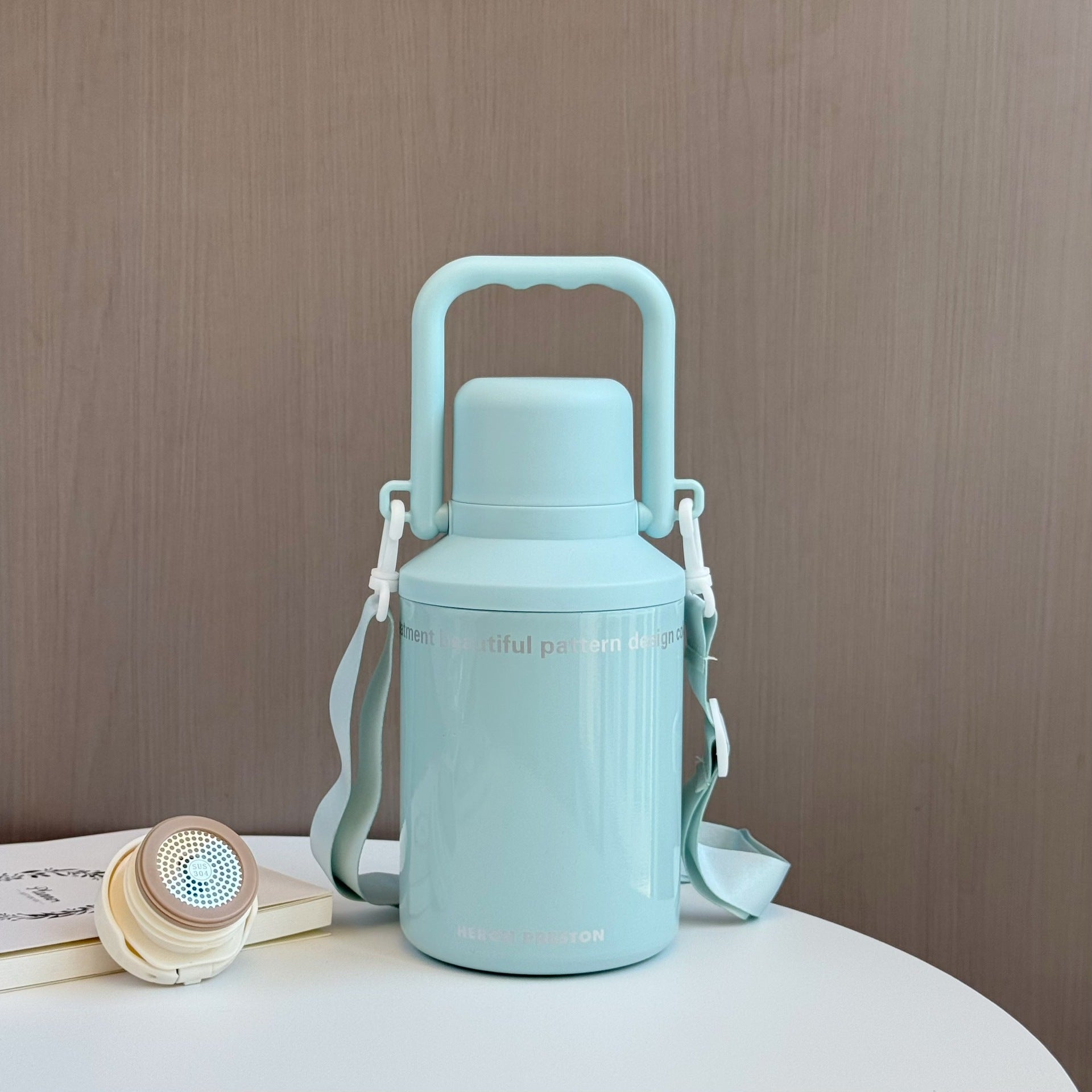 Bouteille d'eau portative sport de fitness avec paille et poignée