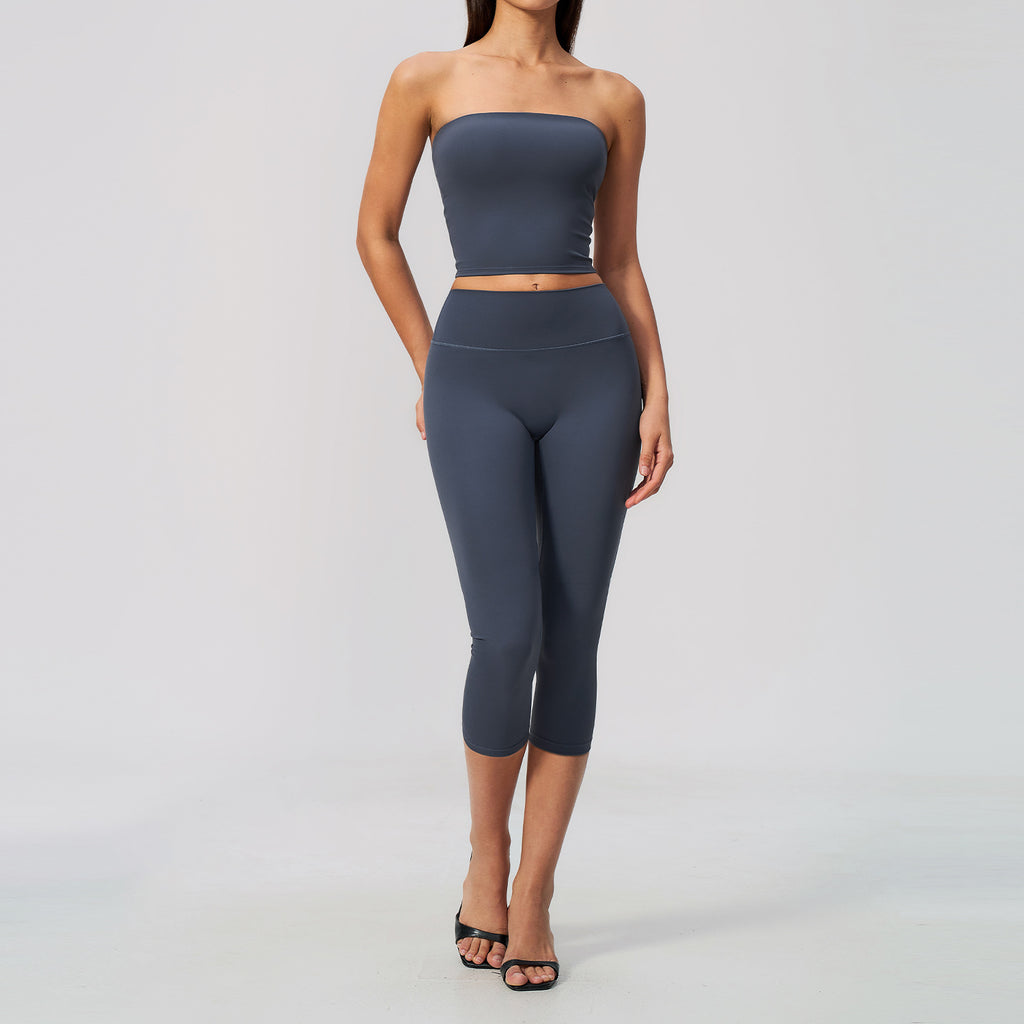 Ensemble de costumes de yoga avec coussin de poitrine pour limer et lever les fesses