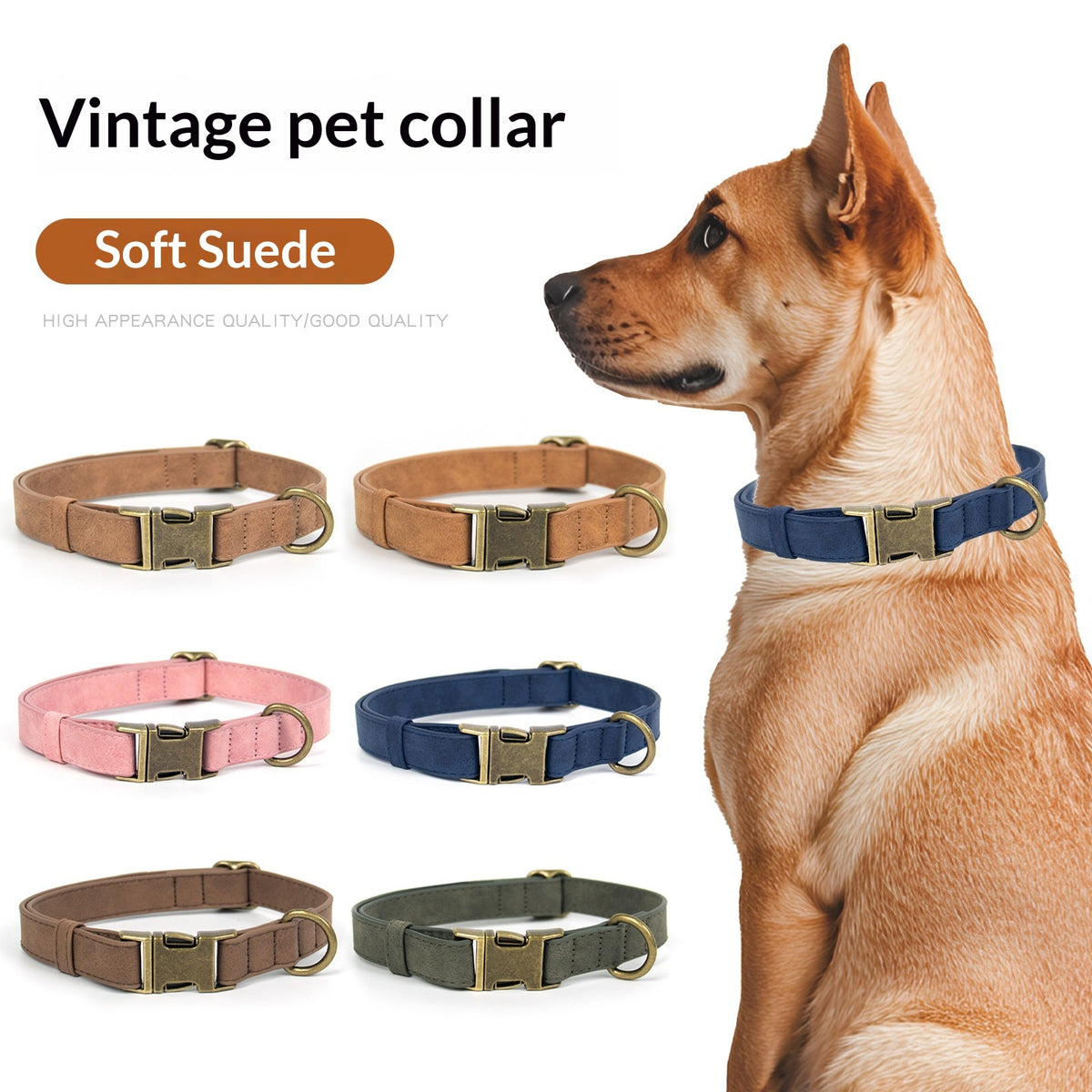 Chien Leash Pet Vintage Anti-rafale Grand Moyen