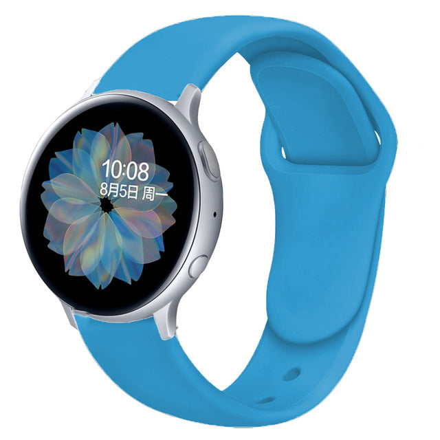 Convient pour Galaxy Active 2 boucle vers l'envers bracelet en silicone 20 22mm Sports intérieur boucle Str