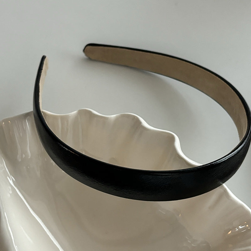 Silver Shiny Thin Surface Hair Hoop for Women