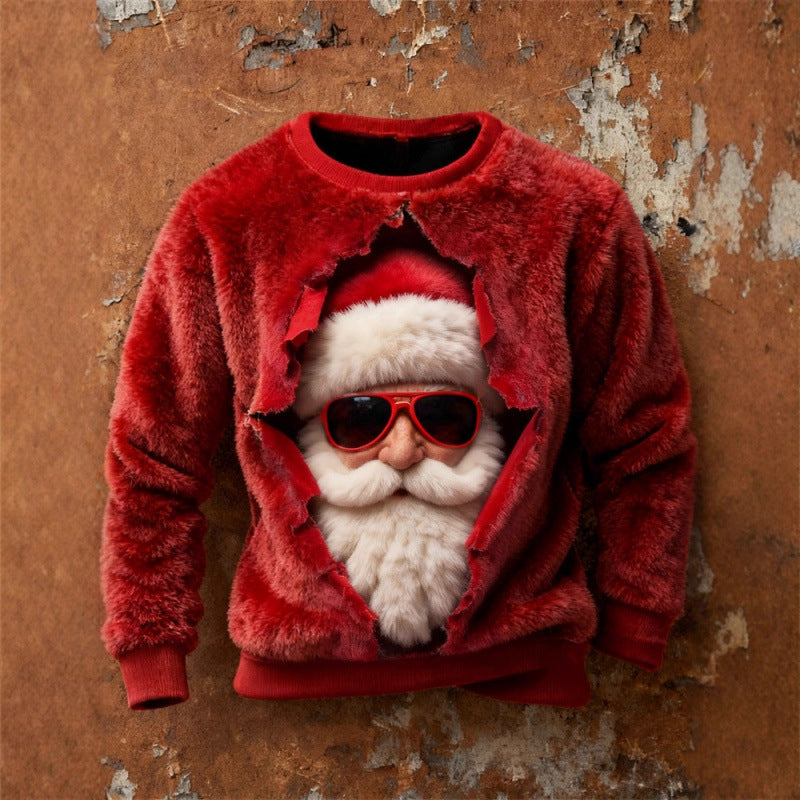 Imprimé Flannel Hoodie de Noël pour femmes
