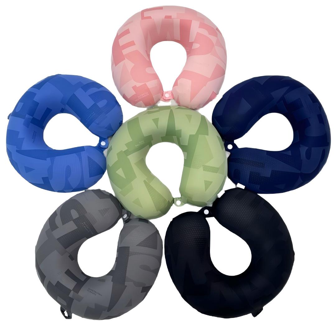Letter Pattern Ice Silk Memory Foam U-Pillow