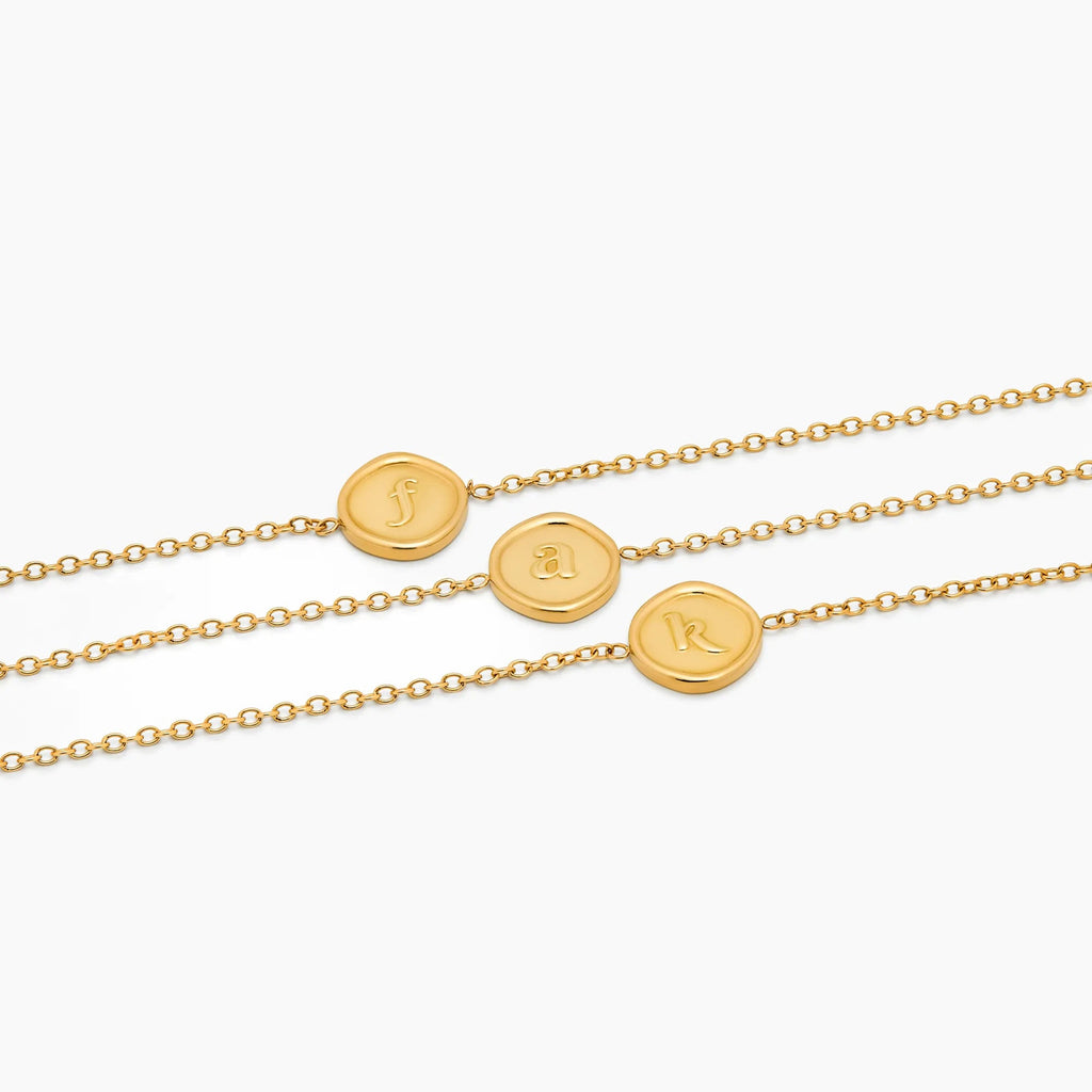 Bracelet de lettre personnalisé de style minimaliste européen et américain