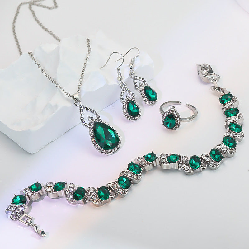 Boucles d'oreilles Zircon de luxe clair Boucles d'oreilles
