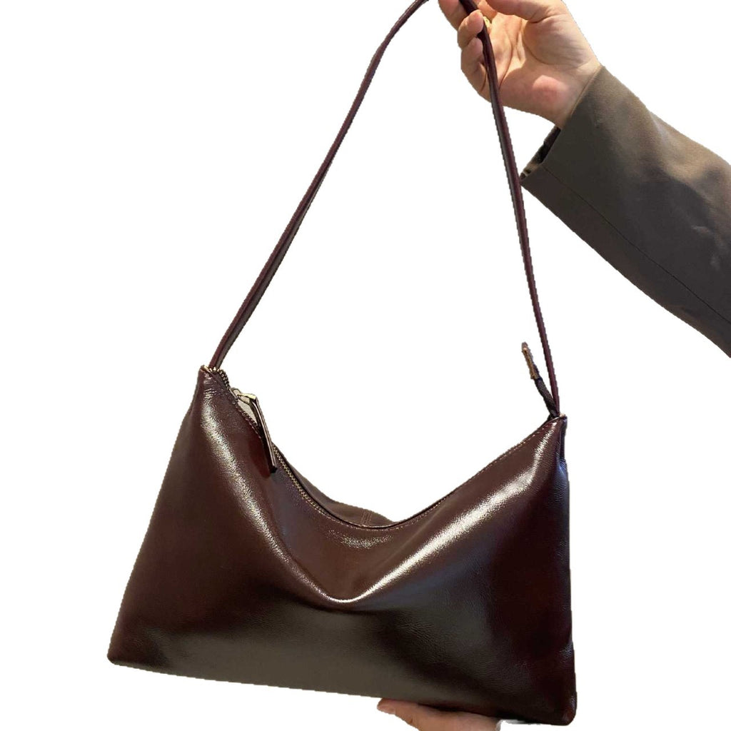 Sac à épaule en cuir de couleur graduée