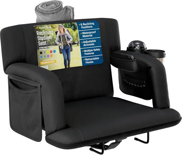 Alpcour Premium Siège de stade inclinable pour les bleachers avec support arrière