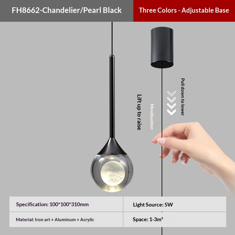 Crystal Foyer French-Style Chandelier avec un design lune