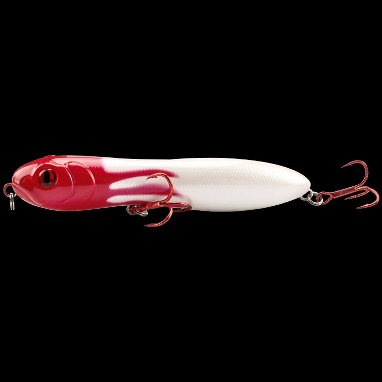 Lure de crayon à tête de serpent bionique en plastique avec hochet