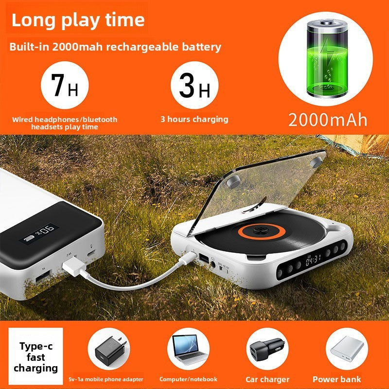Lecteur CD rechargeable avec lecteur Cd personnel portable Bluetooth pour voiture