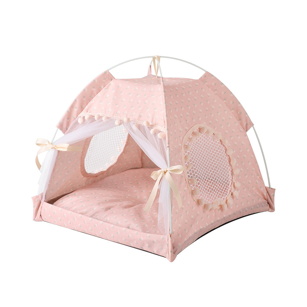 Chat Litter Kennel Été Maison semi-fermée Mat Mat