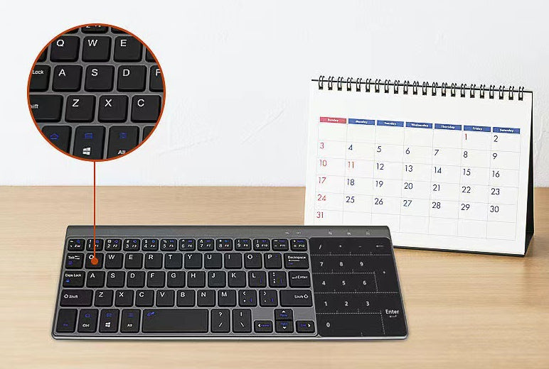 Mini 2 4guste Bluetooth sans fil avec Touch Pad Digital Keyboard Mouse Lightweight Applicab