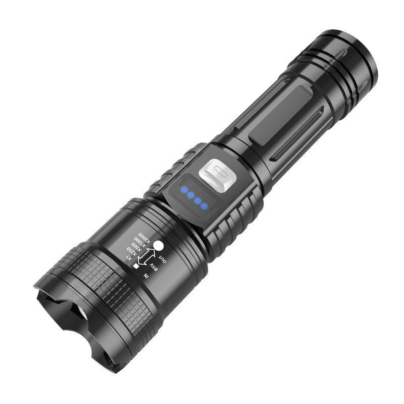 Lampe de poche Zoom Affichage de puissance longue durée Super Bright