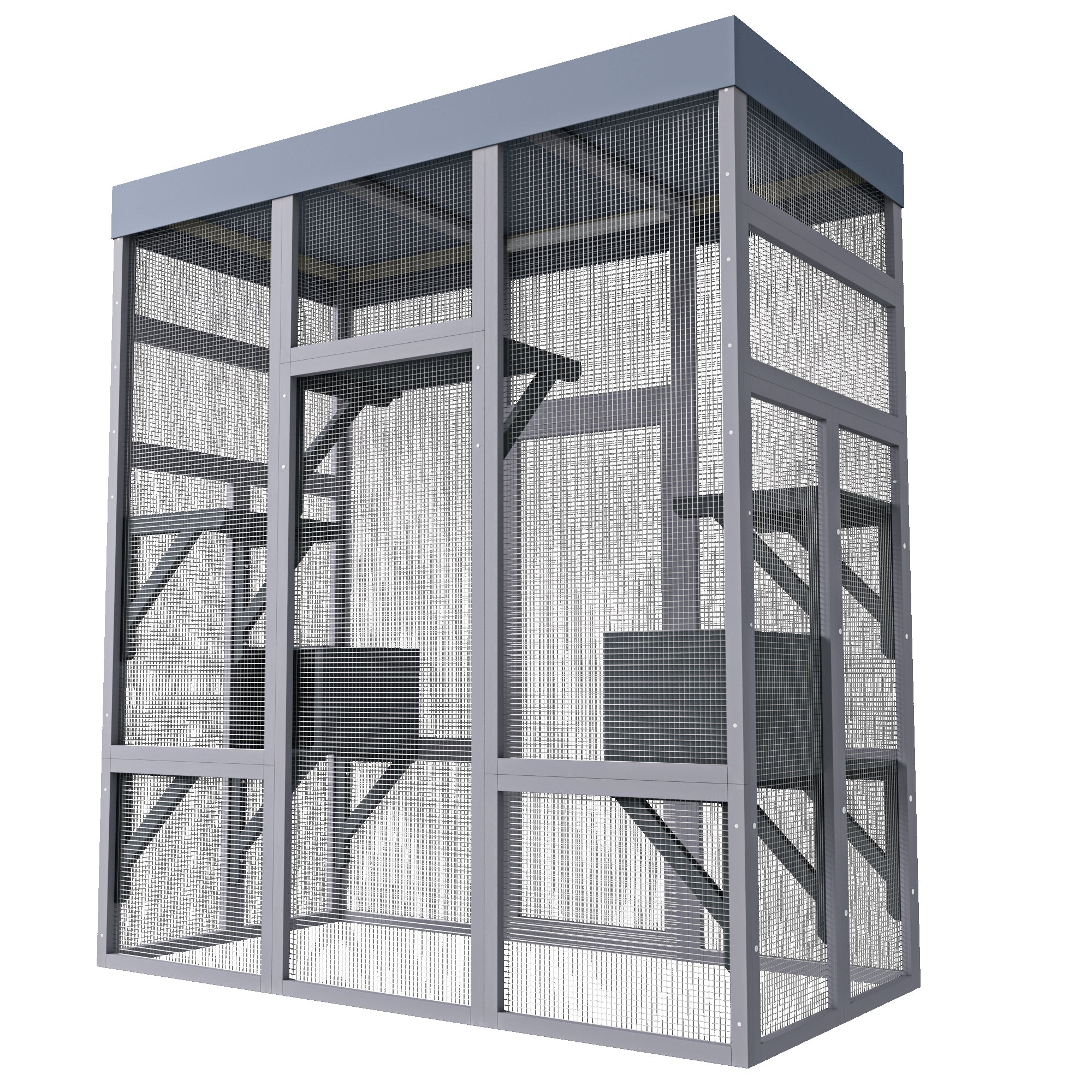 Catio extérieur en bois de 62.6" pour chats